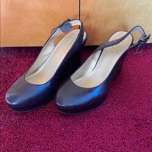 Chaps Dark Brown Wedges